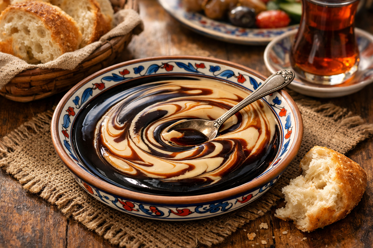 Pekmez ve tahin tabagi