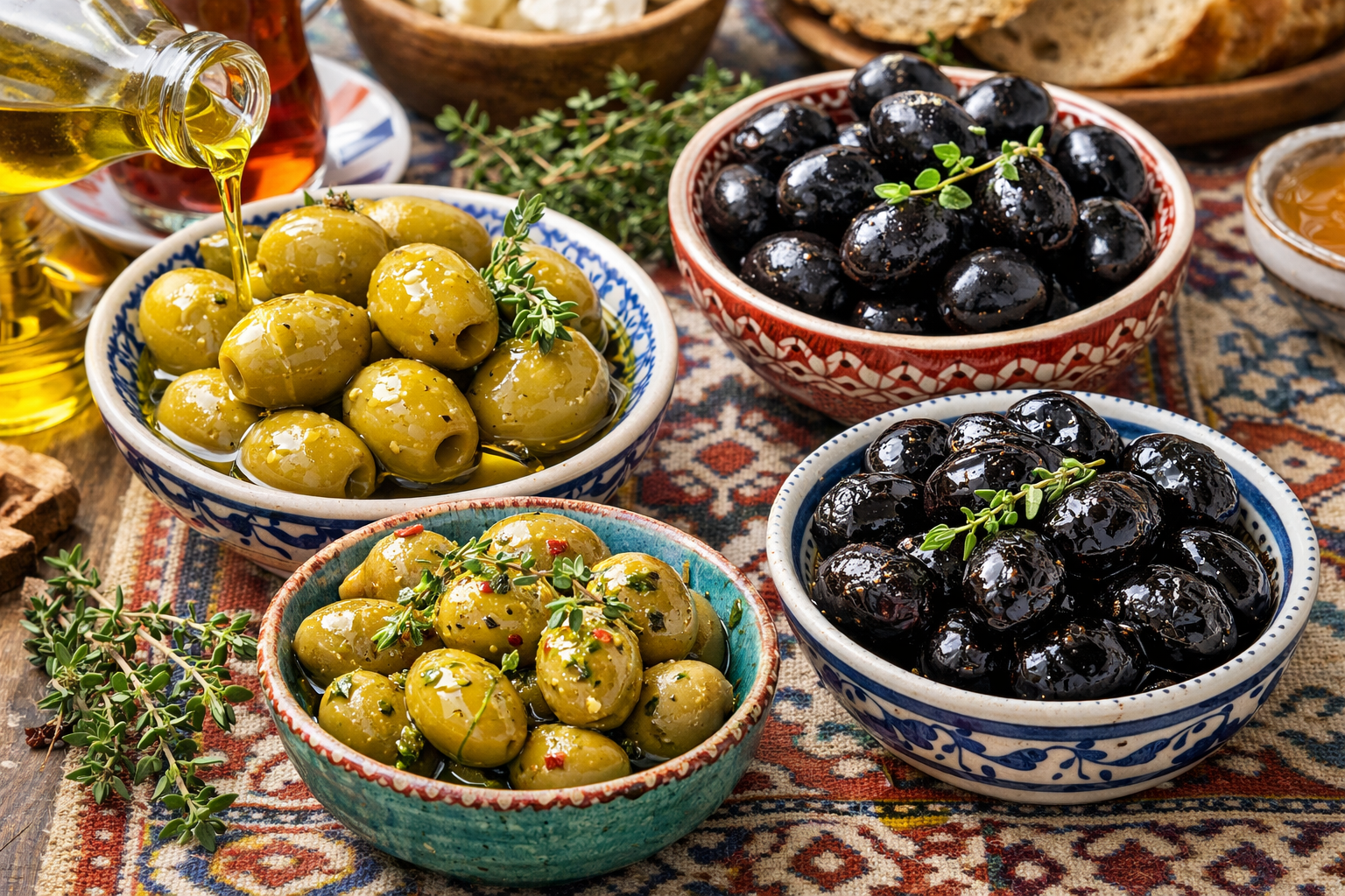 Siyah ve yesil zeytin cesitleri